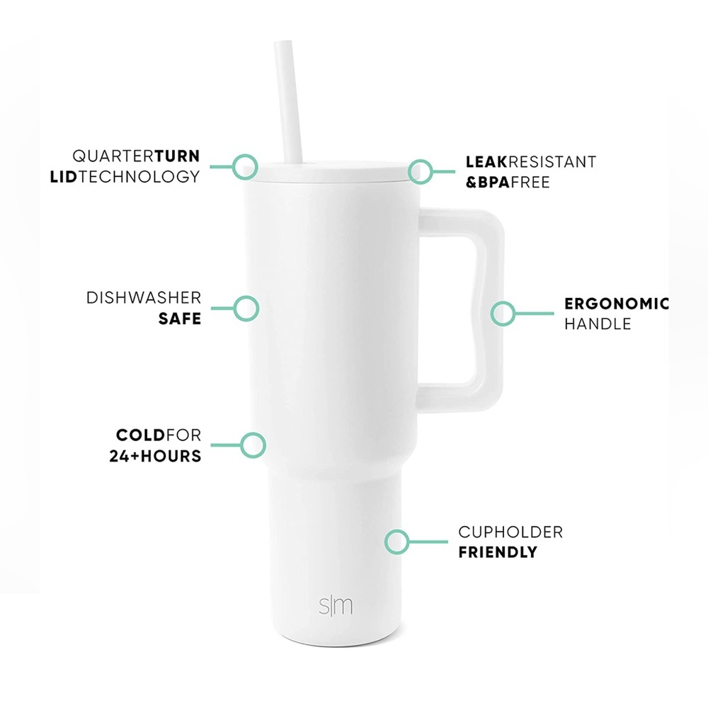 Simple Modern Trek Tumbler - White, 40oz