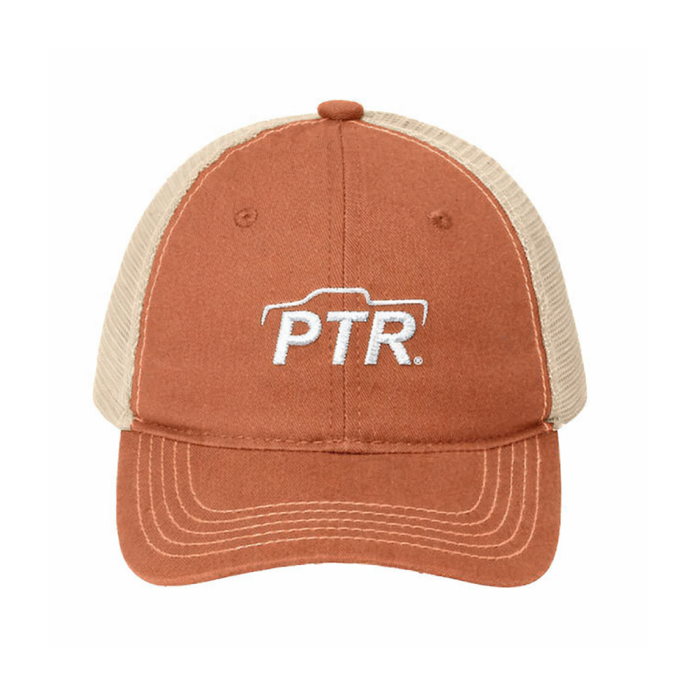 District Hat - Cream and Orange