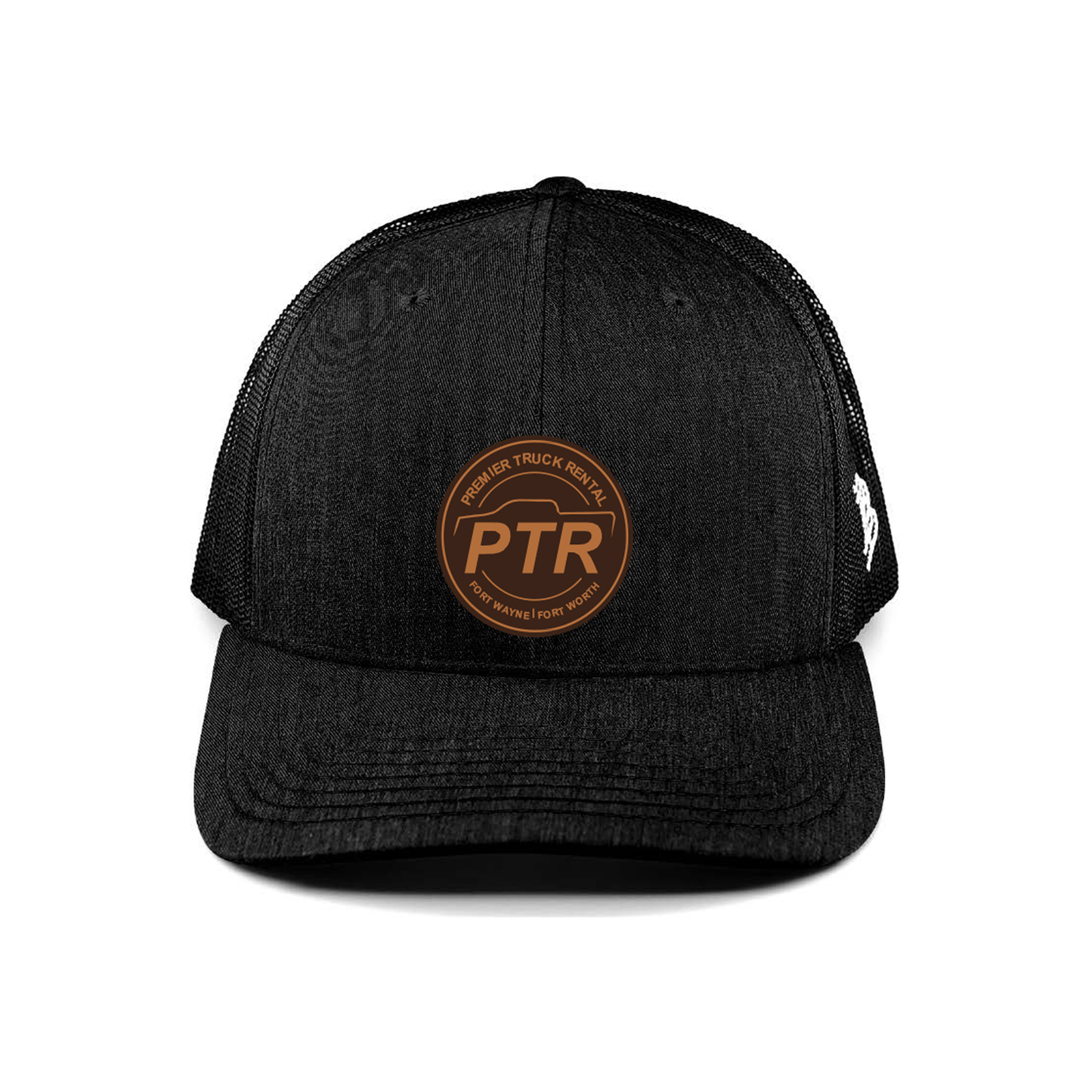 Branded Bills Hat (Black)-Brown Patch