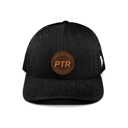 Branded Bills Hat (Black)-Brown Patch