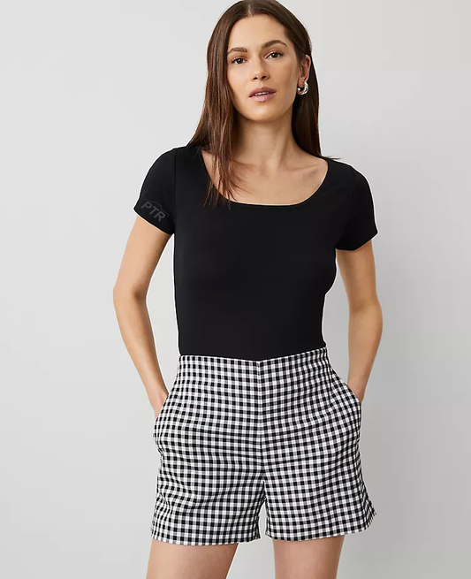 Ann Taylor Square Neck Tee